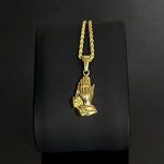 Men Staff - Hand medál nyaklánc arany színű