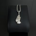 Men Staff - Hand medál nyaklánc ezüst színű