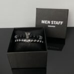 King matt fekete karkötő szett ezüst színű díszítéssel - Image 9