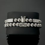 King réz karkötő szett ezüst színnel beterítve