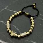 King Rozsdamentes acél órakísérő karkötő - 18 K arany színnel beterítve