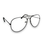 Átlátszó lencsés szemüveg - Ezüst színű kerettel