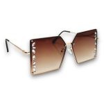 Women Staff - Brown Crystal napszemüveg