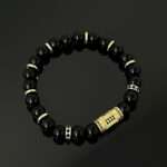 Achát órakísérő karkötő elasztikus