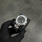 Nibosi Louis karóra Ezüst, Fekete - Mechanikus 42 mm - Image 17