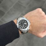 Nibosi Louis karóra Ezüst, Fekete - Mechanikus 42 mm - Image 19