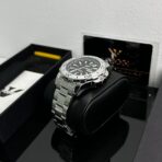 Nibosi Louis karóra Ezüst, Fekete - Mechanikus 42 mm - Image 12
