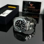 Nibosi Louis karóra Ezüst, Fekete - Mechanikus 42 mm - Image 13