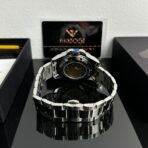 Nibosi Louis karóra Ezüst, Fekete - Mechanikus 42 mm - Image 15