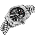 Nibosi - DateJust karóra 40 mm Silver-Black - Image 2