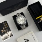 Nibosi - DayDate Silver karóra - Köves 40 mm - Image 5