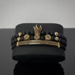 King 3-mas órakísérő karkötő szett - Arany színű díszítéssel - Image 6