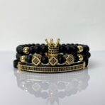 King 3-mas órakísérő karkötő szett - Arany színű díszítéssel - Image 4